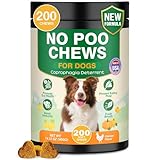 200 Chew No Poo Chews for Dogs-Coprophagia Stool Eating Deterrent-Stop Eating Poop for Canine- Dogs Poop Eat Deterrent Supplement with Probiotics&Digestive Enzymes Breath Aid Support-Chicken Flavor