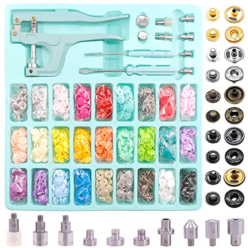 Boutons pression T5 plastique et métal avec pince Wokape pour couture