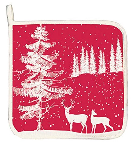 Michel Design Works Cotton Potholder, Snowy Night