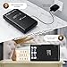 Portable USB Cassette Player/Recorder | Record to Tape or USB via Microphone | Cassette to Digital WAV Converter | with Headphone Jack, External Mic & Retractable Handle