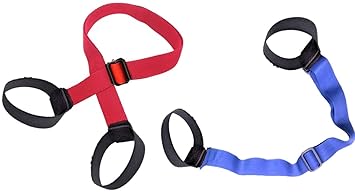 HeadTurners Yoga Mat Strap and Sling Belt for Carrying & Holding Mat- (Blue, Red)