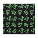 KATVEESC Memory Foam Green Fire Dragon Floor Cushions for Adults Sitting, Washable Portable Chair Pillows with Removable Cover, Easy to Carry