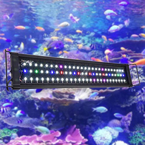 Yescom 78 Leds Aquarium Light Full Spectrum 24" Lamp With Aluminum Alloy Shell Extendable Brackets For 24-35 Inch Freshwater Saltwater Fish Tank #TOP6