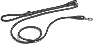 Wild One Hands-Free Adjustable Rope Dog Leash, Standard: 4' to 8.5' Long, .5" Wide, Adjustable for Crossbody, Waist & Handheld, Black