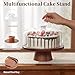 VIVIRBIEN Wooden Cake Stand with Lid, Acacia Cake Stand with Glass Dome, 11-Inch Versatile Dessert Stand with Strong Magnetic Pedestal, Cake Holder for Birthday/Kitchen/Party/Charcuterie
