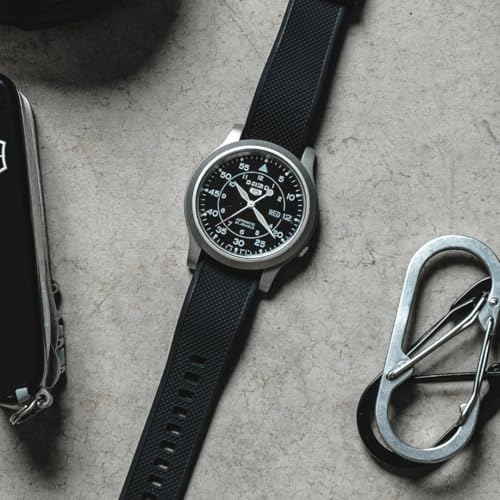 Barton Elite Silicone Watch Band (20mm) | Quick Release Premium Silicone Strap with Stainless Steel Buckle | Compatible with Classic & Smart Watches | Comfortable, Durable, Stylish, Waterproof - Black - 2