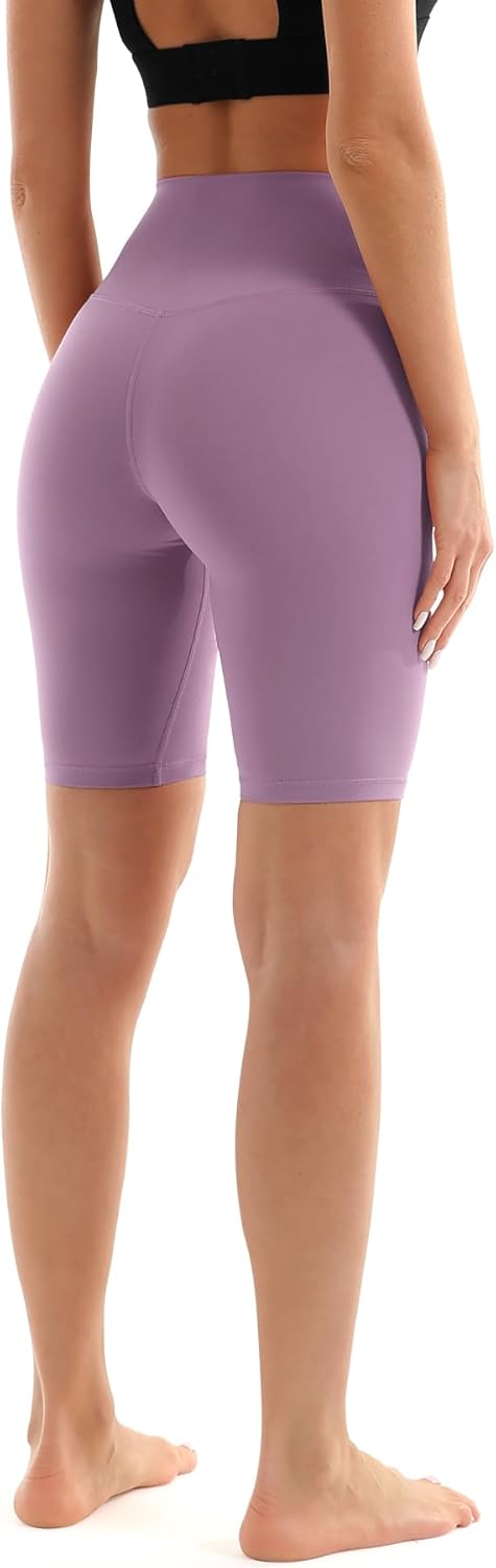Bluemaple 3 Pack Biker Shorts Women High Waisted- 8" Tummy Control,Ultra-Comfort for Workouts,Yoga & Daily Wear with Pockets - Image 4