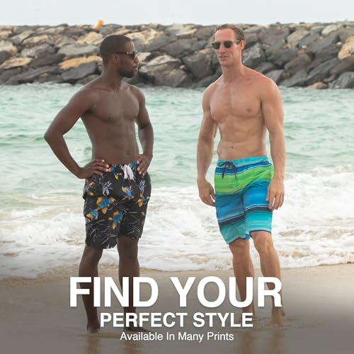 Image of Kanu Surf Men's Big Viper Extended Size Stripe Swim Trunk