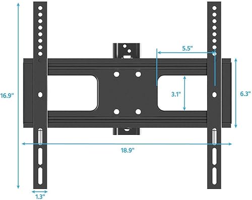 Miniatura 5 de Monoprice Soporte de pared para TV de movimiento completo, resistente al agua, resistente a la corrosión para televisores de 32" a 100" de hasta 110