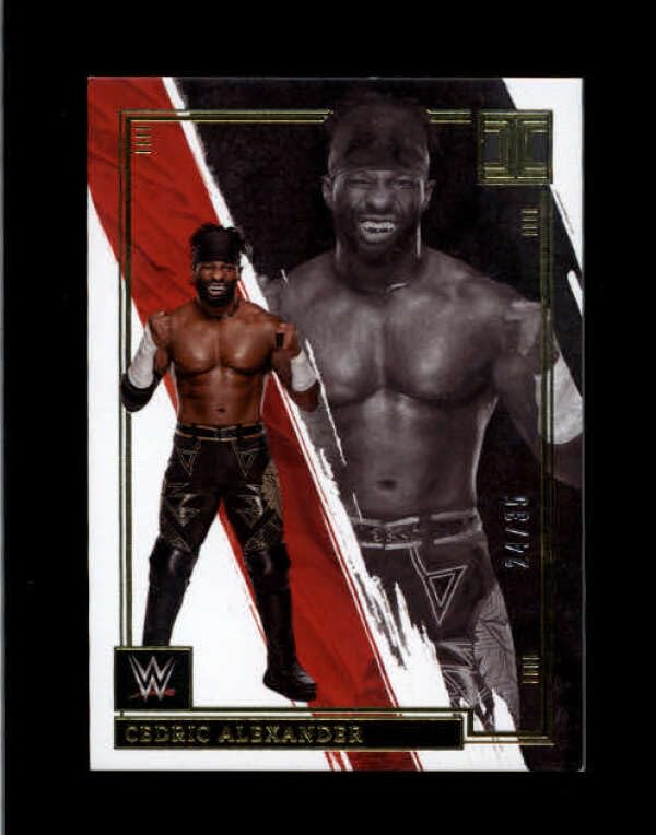 CEDRIC ALEXANDER 2022 PANINI IMPECCABLE WWE #74 GOLD PARALLEL #24/35 BD4623