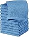 Produktbild Utopia Towels Baumwoll-Waschlappen-Set  100% ringgesponnene Baumwolle, hochwertige Flanell-Waschlappen, sehr saugfähig und weich, Fingerspitzen-Handtücher (12 Stück, Electric Blue)