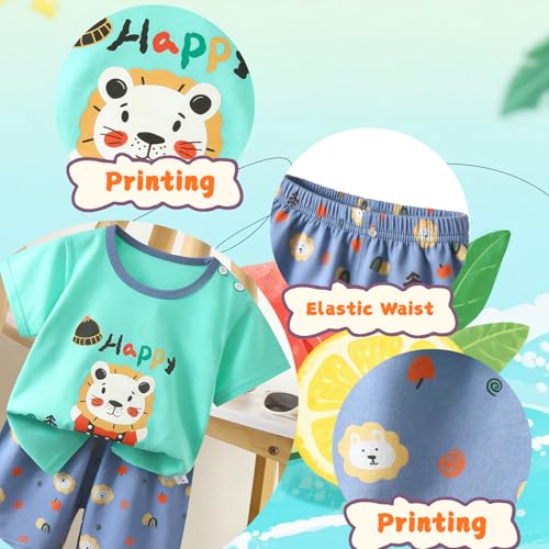 Image of LMYOVE Casual round-neck short-sleeved T-shirt and short suit summer beachwear