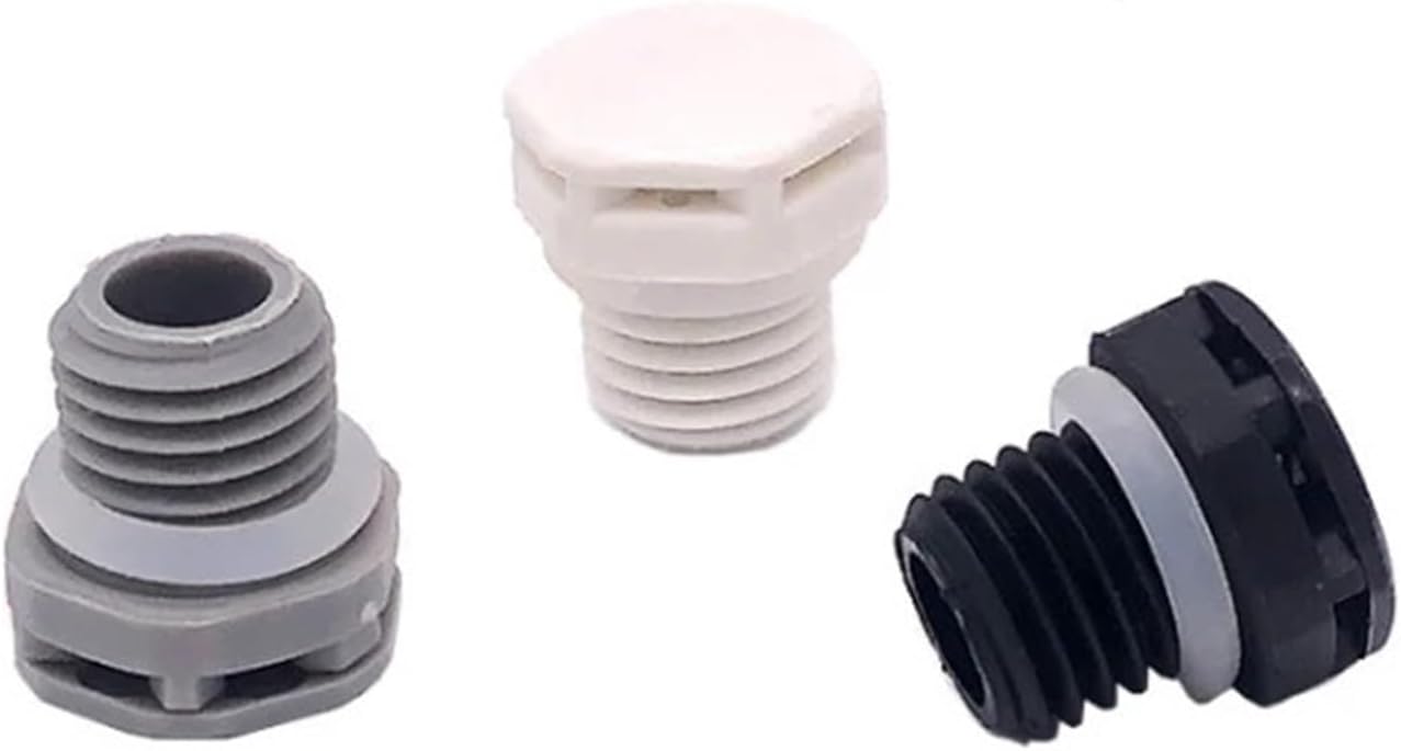 Waterproof Air Vent Valves M5*0.8 Waterproof Screw Vent Plug Nylon Breathable Valve for LED lighting or enclosure(Grey,M5_20PCS)