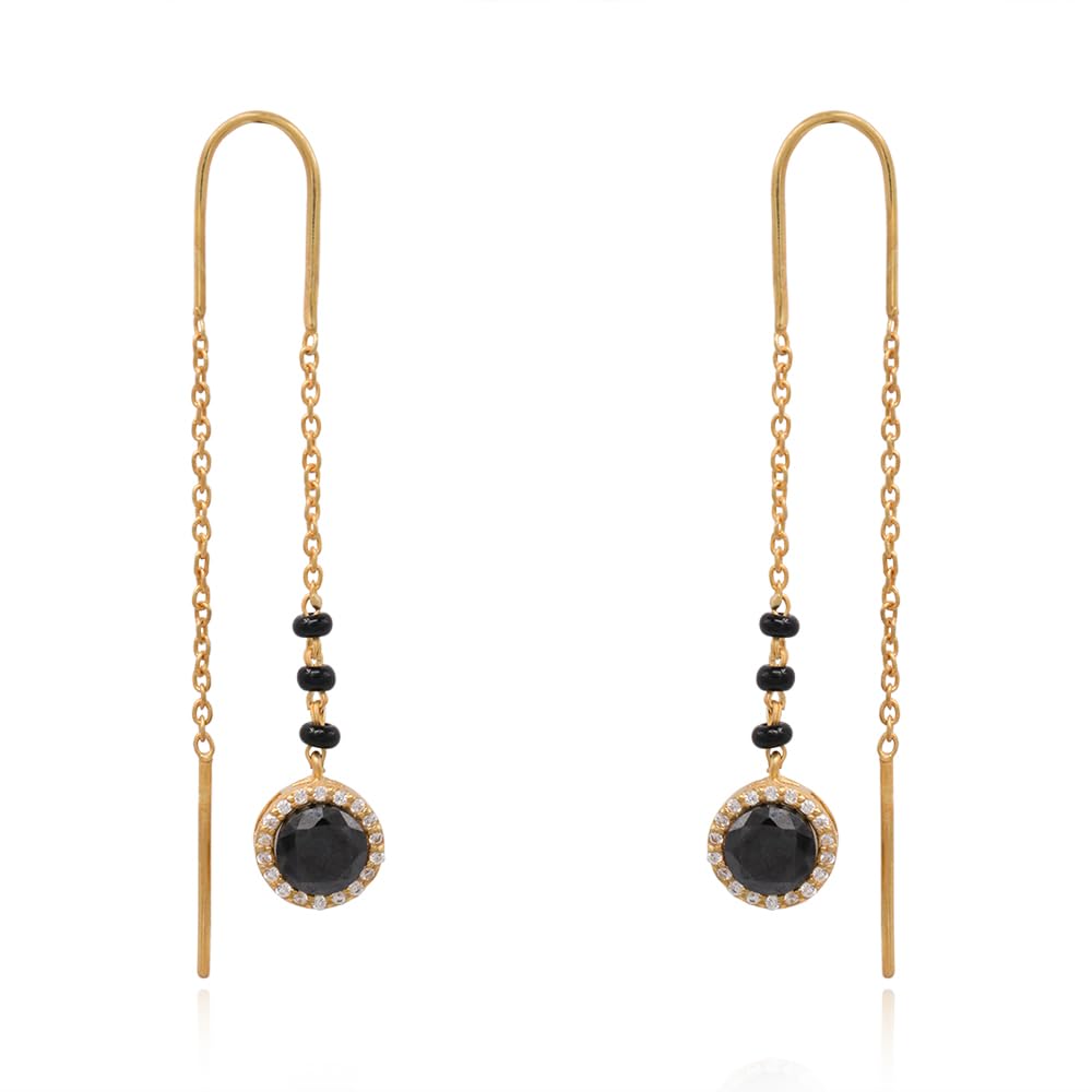 UNNIYARCHA 92.5 Black Onyx Silver Mangalsutra Sui Dhaga Earring, stud Earrings for Women Pure Silver 92.5, Sterling Silver Jewellery with Certificate of Authenticity & 92.5 Earrings for Women Silver (B0D37TPN25) Amazon Price History, Amazon Price Tracker