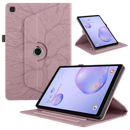 Rotating Case for Samsung Galaxy Tab A 8.4 inch 2020 Case SM-T307 PU Leather Cover Lightweight Flip Stand Shell for Tab A 8.4 Tablet-Rose Gold