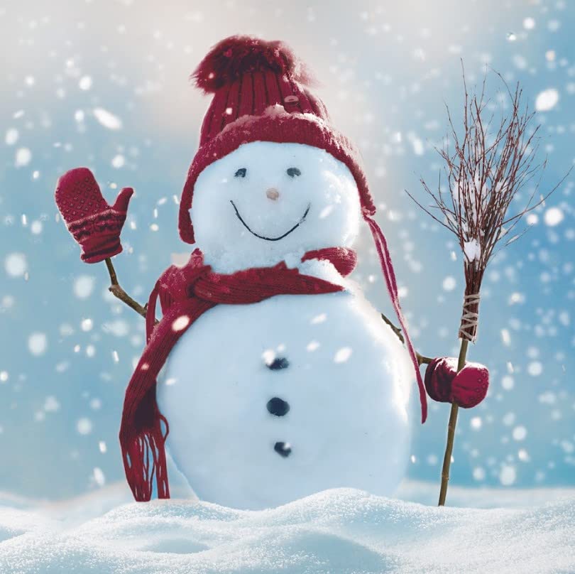 Charity Christmas Cards - Jolly Snowman - Eco-Friendly and Recyclable - Pack of 10 Cards - By The Great British Card Company