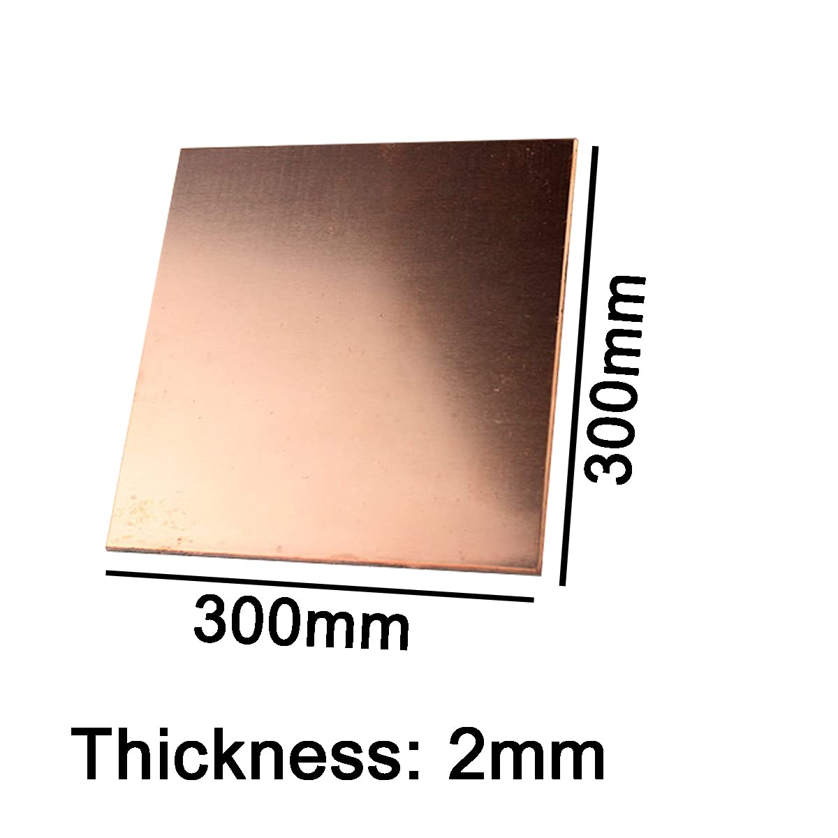 Placa De Metal De Cobre, Hoja De Cobre Chapa De Cobre Placas De Cobre para Reparaciones De Manualidades Espesor De Bricolaje Eléctrico 2 Mm/100 Mm x 100 Mm x 2 Mm/300 Mm x 300 Mm x 2 Mm