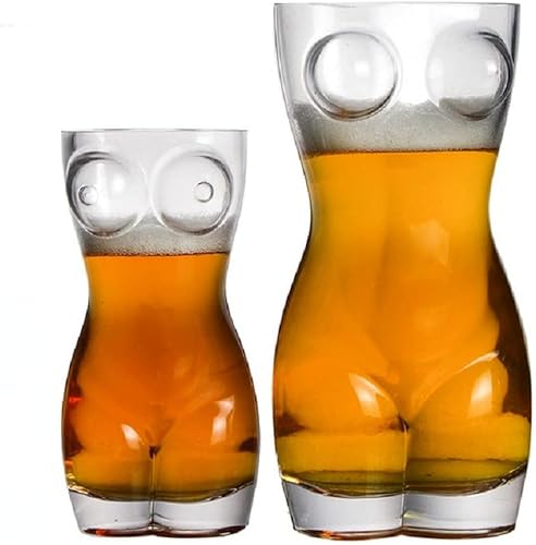 Miniatura 8 de YFeiQi Taza de cerveza de vidrio con forma de cuerpo de mujer creativa, copa de bebida corporal sexy, copas de whisky de belleza desnuda, copas de