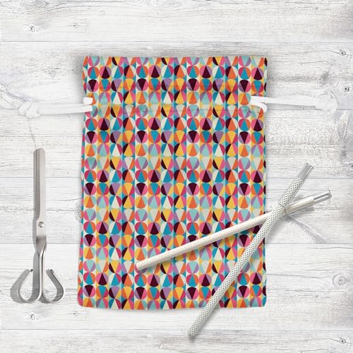 Image of ArtzFolio Geometric Ornament D1 | Pouch Wrist Potli Bag | Bag for Weddings & Casual Parties