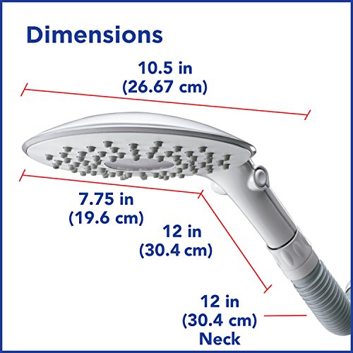 Waterpik Cf-201 Flexneck Rain Shower Head, 2.5 Gpm, White #TOP5