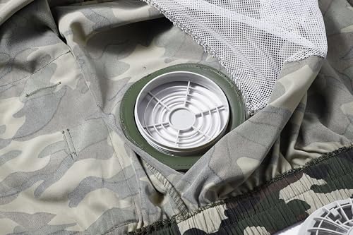 Outdoor air conditioning jacket with 3 built-in fan battery powered, reflective strip cooling work jackets for men and women3