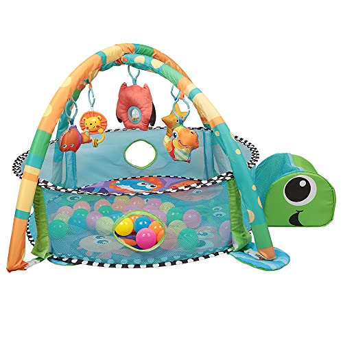 3 in 1 Schildkröte Spieldecke Baby Spielmatte mit Spielbögen Bälle...
