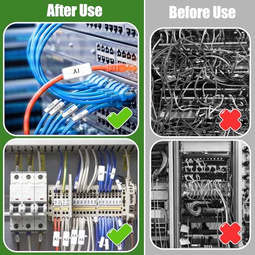 100 Stück Kabelbeschriftung Erkennungsbox Set: Transparent Kabeletiketten mit 200 Kabelbindern, Wiederverwendbare, Wasserdichte Kabeletiketten für Kabelkennzeichnung und Sortierung