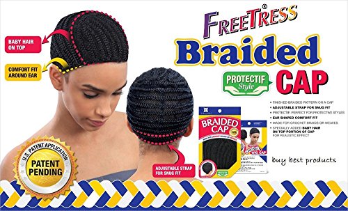 Shake N Go Freetress Braided Cap for Crochet Braids or Weaves by Freetress