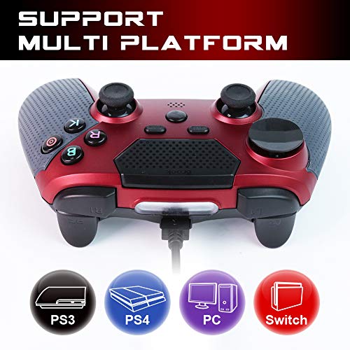 Brook Mars Wired Controller - High Performance, Zero-Delay Gaming Controller, Gamepad with Touchpad for PS3 PS4 PC Switch, Motion Control, Gyro axis function, Rumble function, Vibration - Thumbnail 4