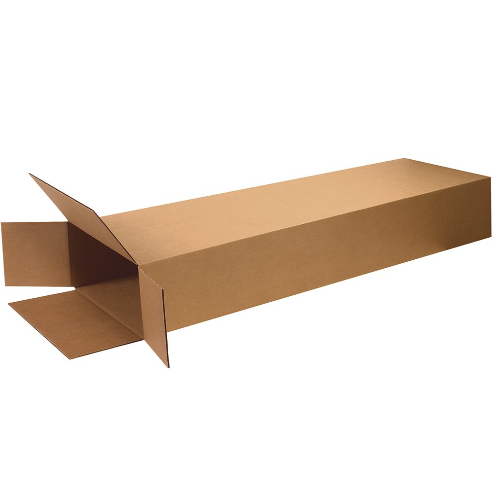 BOX USA Side Loading Shipping Boxes Large 20"L x 8"W x 50"H 5-Pack - Corrugated Cardboard Box for Moving, Mailing, Packing, Packaging and Storage