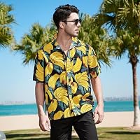 Danfiki Hawaiihemd Herren Hemd Kurzarm Sommerhemd Herren Freizeithemden Blumen Urlaub Strand Hemd Regular Fit – Ansicht 3