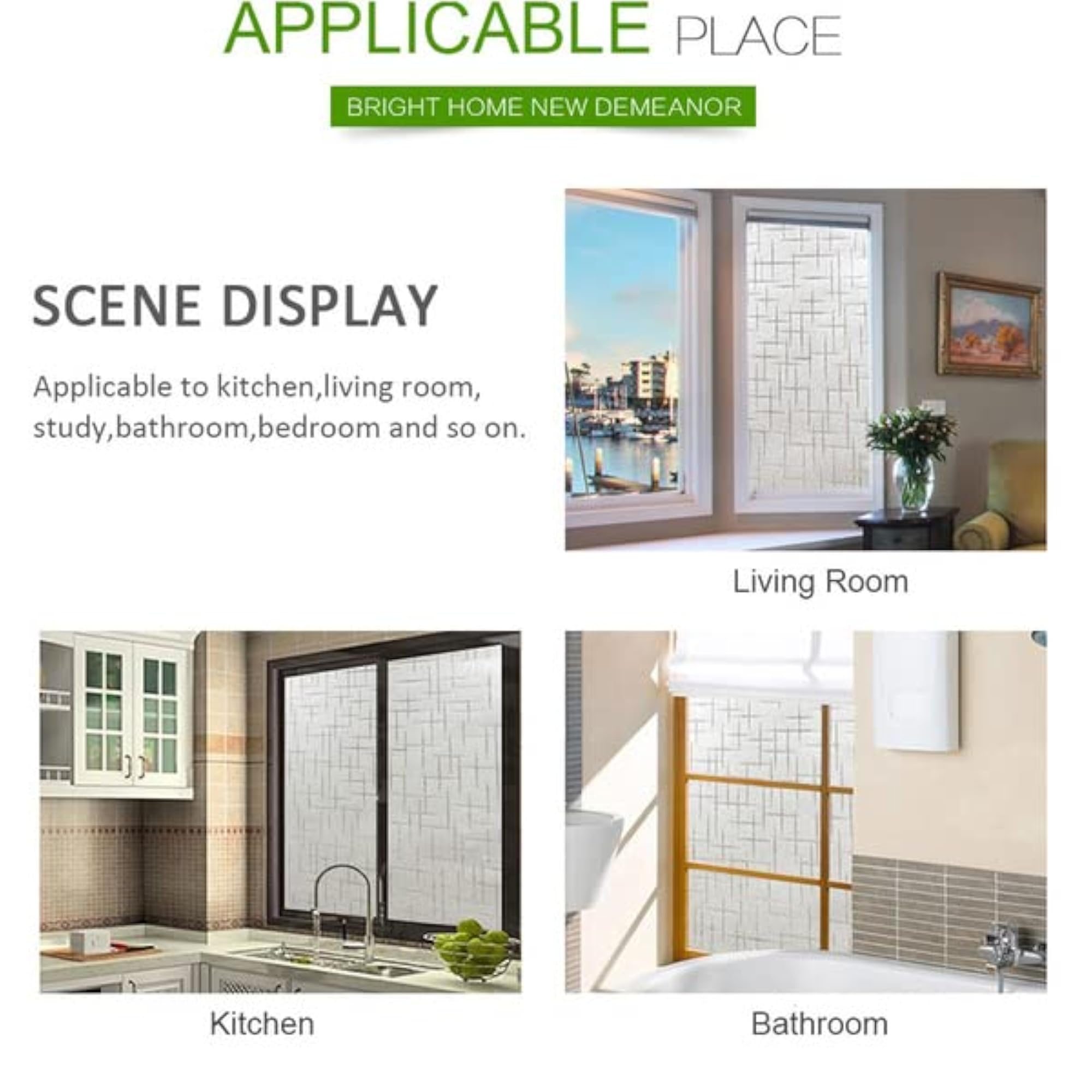 Opaque Frosted Static Cling Window Sticker, 60cm x 200cm