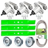 JYLEYJ 48 inch Mower Deck Rebuild Kit for John Dee re L120 L130 Includes 3 Spindle GY20050 GY20785+3 Blade GX20250+2 Idler GY20067+1 Idler GY22082+1 Be lt GX20305; GY20785 GX20250 GY20479 GY20568