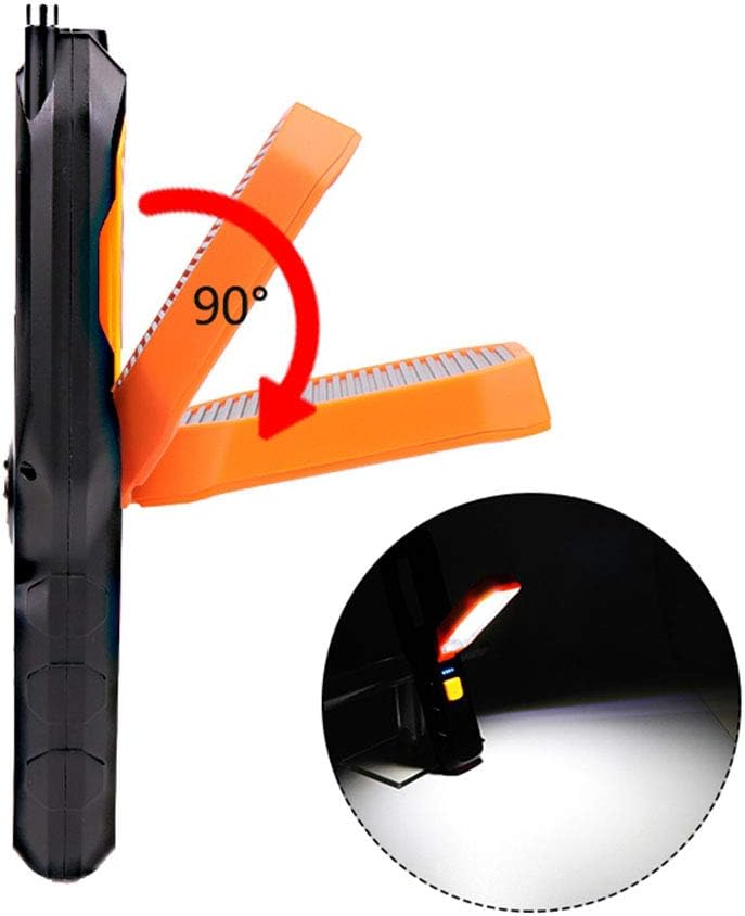 BESTSUN LED Rechargeable Work Light, Portable Handheld USB Flashlight Torch with Magnetic Work Lamp, Magnet & Hook, 4 Modes for Auto Car Truck Garage Mechanic Workshop