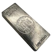 1 Pound 99.9% Pure Lead Ingot Hand Poured Lead Metal Bullion Bar - Collectible Element for Display, Science Experiments, DIY Casting or Paperweight