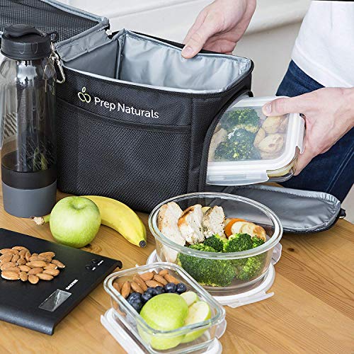 image for PrepNaturals 13-pack Glass Meal Prep Air Tight Containers with Custom 