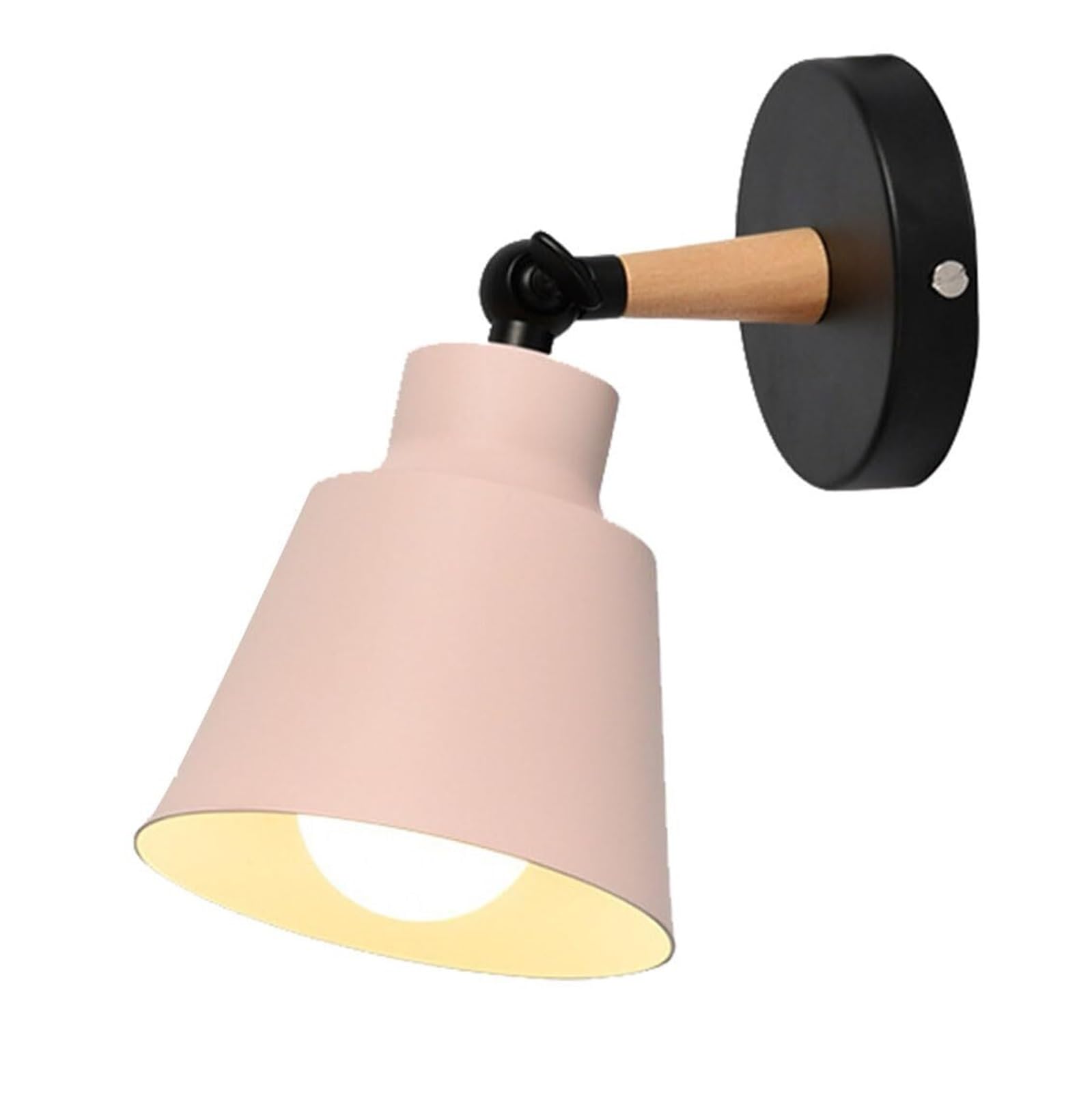 HUAYUSEDF Macaron Nordic Wall Sconce Up Down Adjustable Iron Creative Simple for Bedroom Living Room Aisle Children(Pink)