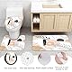 APROPHIC 4 Teiliges Boho Duschvorhang Set Retro Kunst Badezimmer Set mit Duschvorhang und Teppich, Toilettendeckelmatte und U-Förmigem Pad Waschbar with 12 Haken