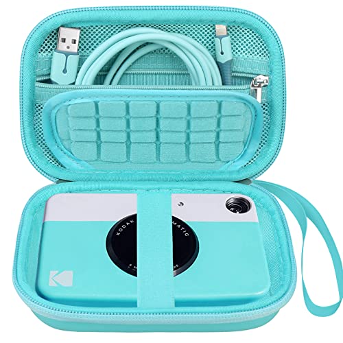 Elonbo Camera Carrying Case For Kodak Printomatic Digital Instant Print Camera, Portable Bluetooth Photo Printer Storage Holder Bag, ​Mesh Bag Fits Zink Photo Paper,Microsd Card,Usb Cable,Green+Green #TOP28