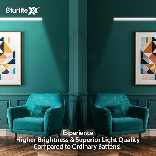 Image of Sturlite Nexon 40 Watt LED Batten| 6500K Cool White Color Temperature Tube light| Sleek Elegant Design With CRI Tech| LM-80 Tested, 4300 Lumens| 25000 Hrs Rated Life - (Pack of 4)