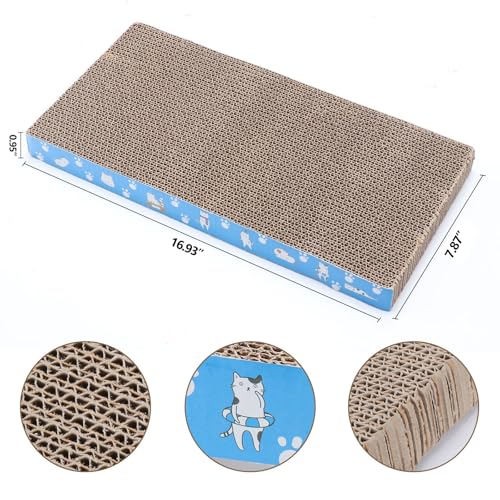 Image of 5 Packs in 1 Cat Scratch Pad, Cat Scratcher Cardboard,Reversible,Durable Recyclable Cardboard, Premium Scratch, Suitable for Cats to Rest, Grind Claws and Play