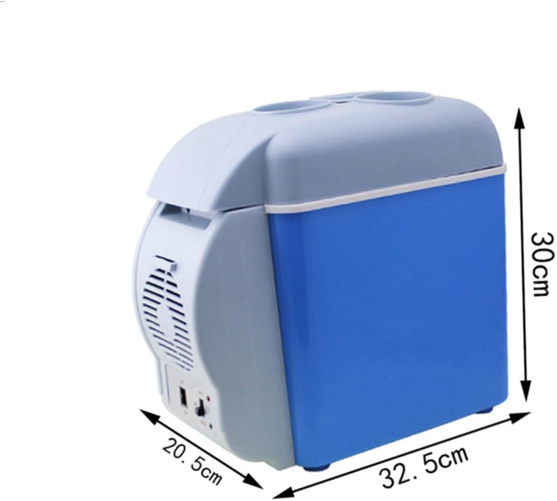 Luxshiny Portable Car Fridge Cooler and Warmer Box Blue for Outdoor Use Efficiently Keeps Drinks and Snacks Vehicles Versatile Storage for Food and More