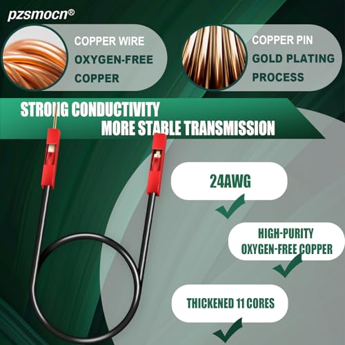 pzsmocn Silicone Flexible Jumper Wires Breadboard 24AWG 20cm Long 40 Sets / 120 Pcs for Dupont 2.54 mm Pitch Connector 1-Pin Red Male-Female Header Solderless Electronic Adapter Ribbon Cable