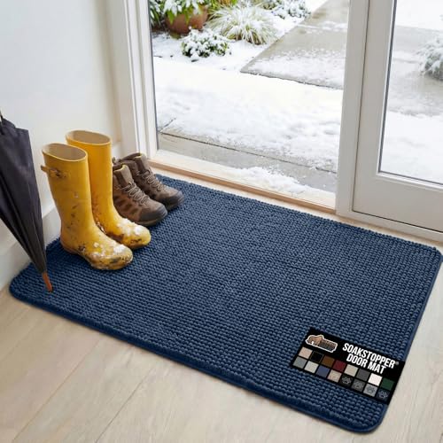 GORILLA GRIP SoakSTOPPER Dog Door Mat, 48x30 Machine Washable Rug
