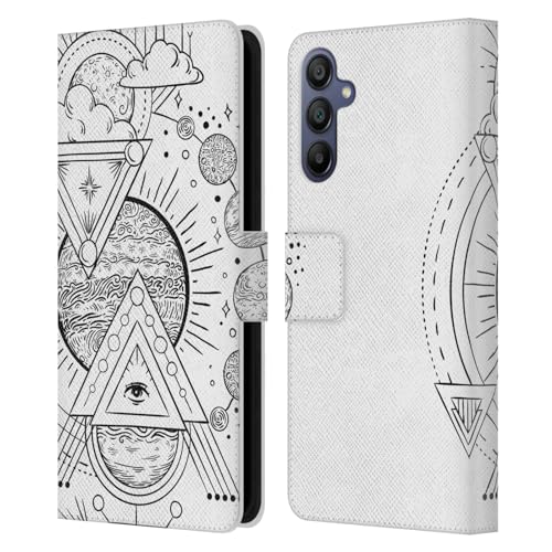 Carcasa de cuero Samsung Galaxy A15 Haroulita Cosmos Magick Tarot funda libro