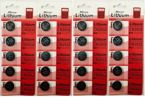 Image of CR2032 Lithium Coin Battery 3V, Suitable for use in CAR Key, GLUCOMETER Scales, wearables and Medical Devices Pack of 20