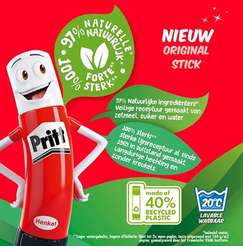Miniatura 4 de Pritt Pegamento En Barra Pritt, Seguro Y Apto Para Niños Manualidades, Fuerte Uso Escolar De Oficina, 5x 43 G Stick