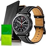 【Correa de reloj inteligente de 22 mm】Correa de reloj de cuero compatible con Samsung Galaxy Watch 46 mm/Samsung Galaxy Watch 3 45 mm/Samsung Galaxy Gear S3 Frontier/Classic/Huawei Watch GT 2 46 mm/Huawei Watch GT 46 mm/Huawei Watch GT 2 Pro.