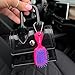 UNbrush Super Mini Hair Brush Keychain — Collectible Miniature Charm for Bags and Keys — Accessory for Beauty Lovers - Pink Burst