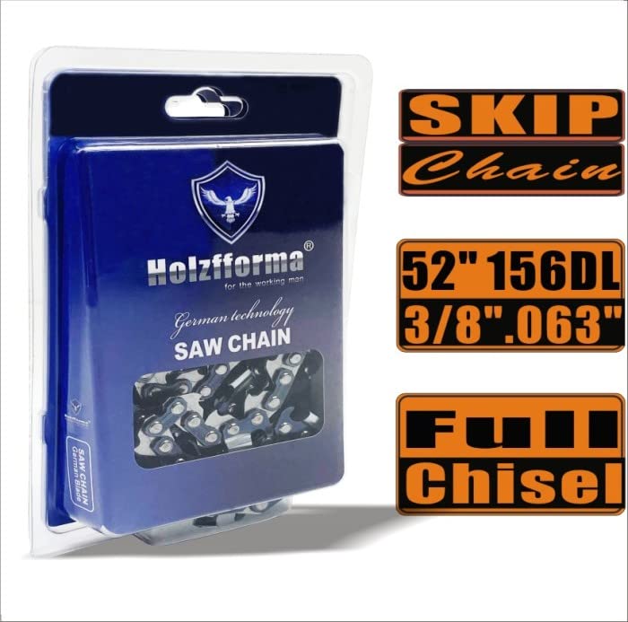 Amazon.com : Holzfforma .3/8'' .063'' 52inch 156DL Skip Chain Full